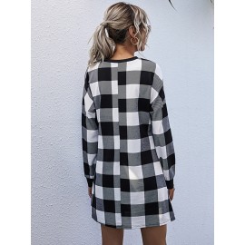 Plaid Tee Dress