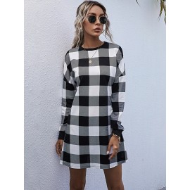 Plaid Tee Dress
