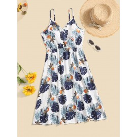 Tropical Print  Dress