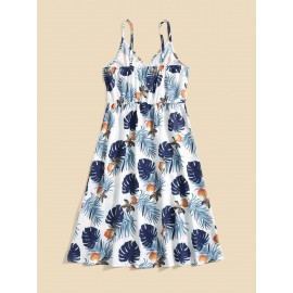 Tropical Print  Dress