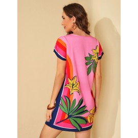 Floral Print Tunic Dress